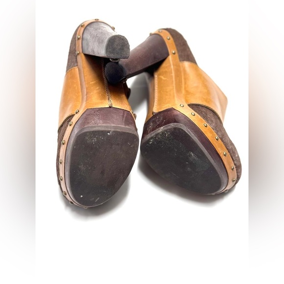 UGG Booties Illana Calf Hair Brown Platform Heels Buckle 1001614 - Size 7 - Picture 3 of 11